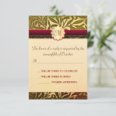 cartes de réponse pour mariage d'automne (Debout devant)