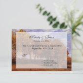 Cartes de réponse pour mariage d'automne. Paysage (Debout devant)