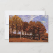 Cartes de réponse pour mariage d'automne. Paysage (Dos)