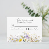 Cartes de réponse pour mariage Floraison printaniè (Debout devant)