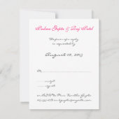 Cartes de réponse pour mariage indien Paons Paisle (Dos)