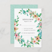 Cartes de réponse pour mariage luau sur une île tr (Devant / Derrière)