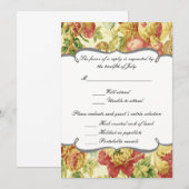Cartes de réponse pour mariage printanier (Devant / Derrière)