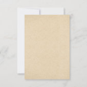 Cartes de réponse pour mariage rustique en forêt (Dos)