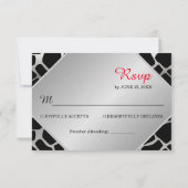 Cartes de réponse pour noces d'argent de 25 ans ex (Dos)