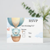 Cartes de réponse pour ours en peluche pour garçon (Debout devant)
