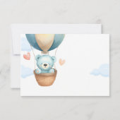 Cartes de réponse pour ours en peluche pour garçon (Dos)