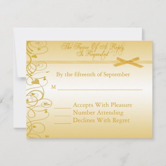 Cartes de réponse pour renouvellement de vœux de m (Devant)