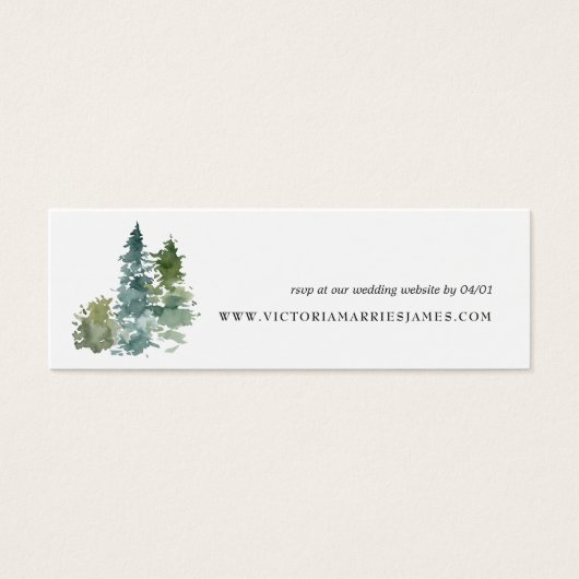 Cartes de réponse pour site web de mariage minimal (Devant)