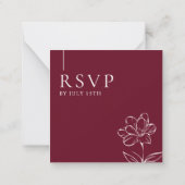 Cartes de réponse QR Code élégantes pour mariage e (Dos)