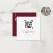 Cartes de réponse QR Code élégantes pour mariage e (Devant/Arrière en situation)