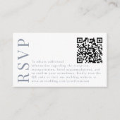 Cartes de réponse QR code pour mariage au jardin d (Devant)