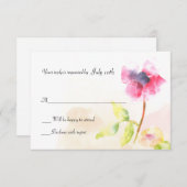 Cartes de réponse Red Poppy (Devant / Derrière)