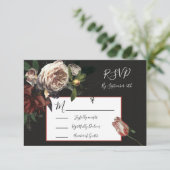Cartes de réponse Rembrandt Floral Mariage RSVP (Debout devant)
