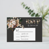 Cartes de réponse Rembrandt Floral Mariage RSVP (Debout devant)