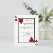 Cartes de réponse roi/reine de jeu de CustomInvite (Debout devant)