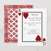 Cartes de réponse roi/reine de jeu de CustomInvite (Devant / Derrière)