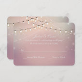 Cartes de réponse Romantic Strung Lights (Devant / Derrière)