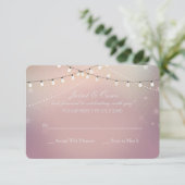 Cartes de réponse Romantic Strung Lights (Debout devant)