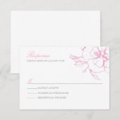 Cartes de réponse romantique des Roses (Devant / Derrière)