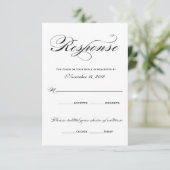 Cartes de réponse romantique - Noir et Blanc (Debout devant)