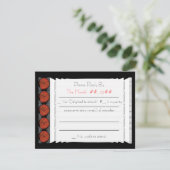 Cartes de réponse Roses Déco (Debout devant)