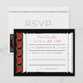 Cartes de réponse Roses Déco (Devant / Derrière)