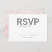 Cartes de réponse RSVP à thème de la Saint-Valenti (Devant / Derrière)