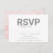 Cartes de réponse RSVP à thème de la Saint-Valenti (Devant / Derrière)