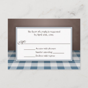 Cartes de réponse RSVP Brown