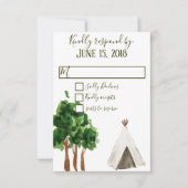 Cartes de réponse RSVP Dans la forêt (Devant)