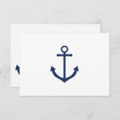 Cartes de réponse RSVP de mariage d'Ancres de la m (Devant / Derrière)