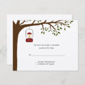 Cartes de réponse RSVP de Mariage de Camping Extér (Devant / Derrière)