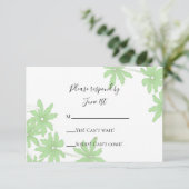 Cartes de réponse RSVP de mariage de maris vert cl (Debout devant)