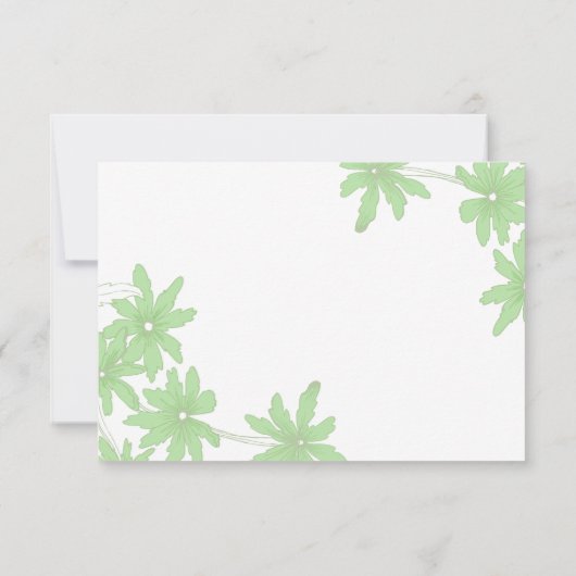 Cartes de réponse RSVP de mariage de maris vert cl (Dos)