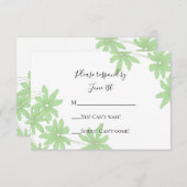 Cartes de réponse RSVP de mariage de maris vert cl (Devant / Derrière)