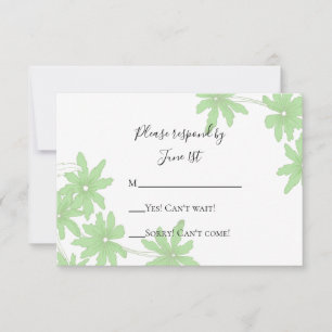 Cartes de réponse RSVP de mariage de maris vert cl