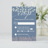 Cartes de réponse RSVP de mariage rustique floral (Debout devant)
