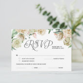 Cartes de réponse RSVP élégantes classiques (Debout devant)