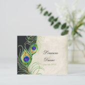 Cartes de réponse RSVP en Damas noires (Debout devant)