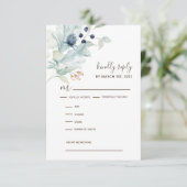 Cartes de réponse RSVP faire-part de mariage (Debout devant)