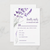 Cartes de réponse RSVP faire-part de mariage (Devant / Derrière)