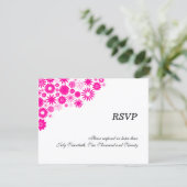 Cartes de réponse RSVP Fleurs magenta jolies (Debout devant)