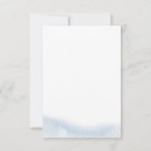 Cartes de réponse RSVP Floral à aquarelle bleue (Dos)