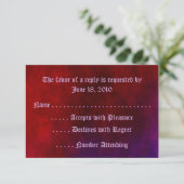 Cartes de réponse RSVP Gothic Heart (Debout devant)