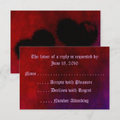 Cartes de réponse RSVP Gothic Heart (Devant / Derrière)