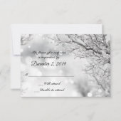 Cartes de réponse RSVP Hiver avec neige et glace é (Devant)