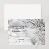 Cartes de réponse RSVP Hiver enneigé et givré (Devant / Derrière)