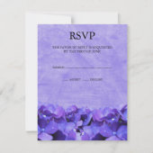 Cartes de réponse RSVP Hydrangea violet (Devant)