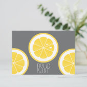 CARTES DE RÉPONSE RSVP JAUNES ET GRISES (Debout devant)